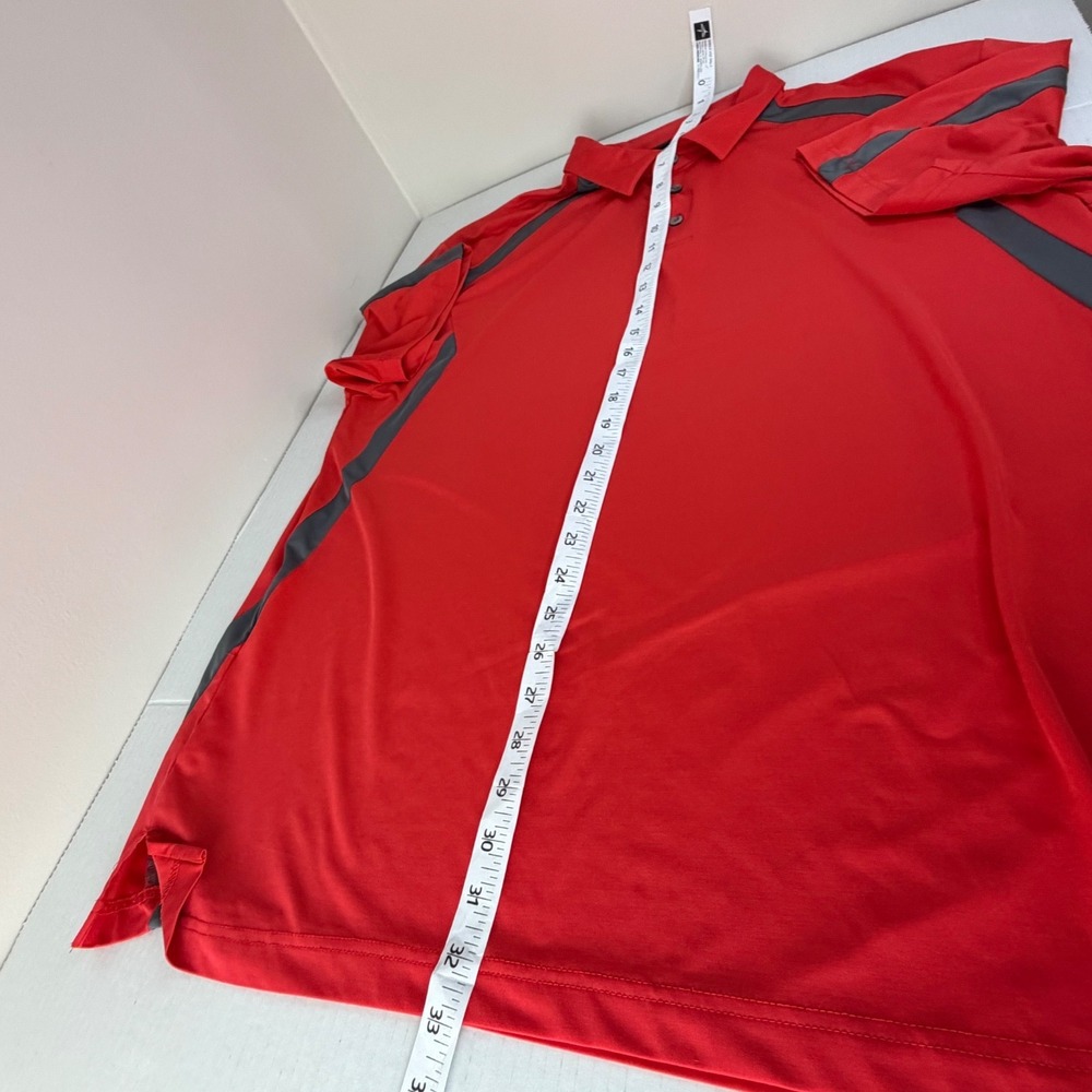 PGA Tour Mens Golf Polo Shirt XL Motionflux 360 Lightweight RedOrange/Gray - Picture 6 of 9